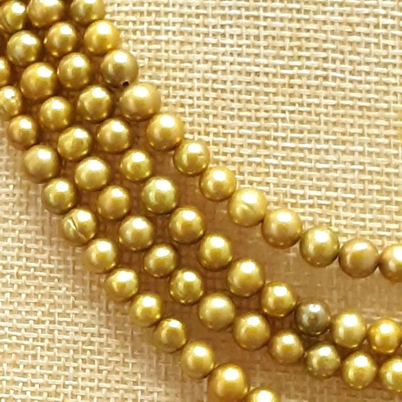 Vintage Sterling Four Strand Cultured Freshwater Pearl Necklace - Picture 3 of 12